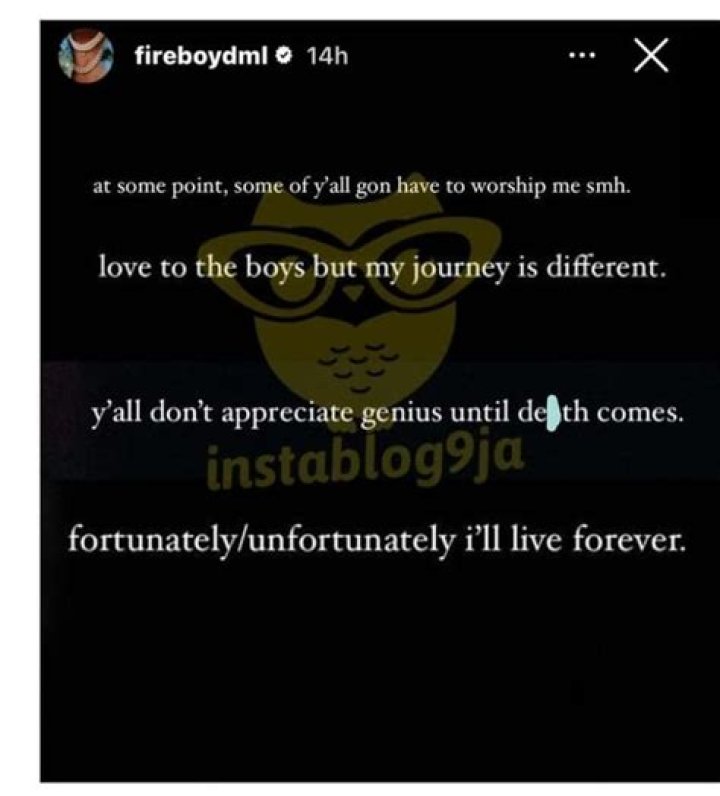 
Why Everyone Will End Up Worshipping Me – Fireboy Declares 